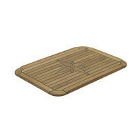 139426   BLA   Nautic Star Square Teak Table Tops - Rounded Corners