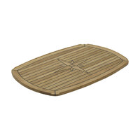 139440   BLA   Nautic Star Teak Table Tops - Half Ellipse