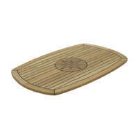 139446   BLA   Nautic Star Teak Table Top - Folding Ellipse with Circle