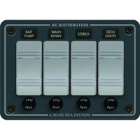 8262     Blue Sea 8262 Waterproof Panel 4 Position - Slate Grey     14579