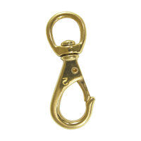 164204   BLA   Swivel & Fixed Eye Snap Hooks - Brass