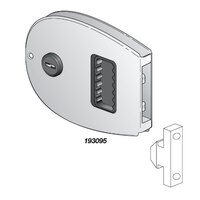 193095   BLA   Flush Sliding or Bi-fold Oval Lock - Stainless Steel