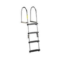 194281   BLA   Garelick EEz-In&reg; Premium Folding Pontoon Transom Boarding Ladder