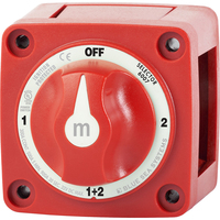 6007     Blue Sea 6007 m-Series (Mini) Battery Switch Selector Four Position Red     20505