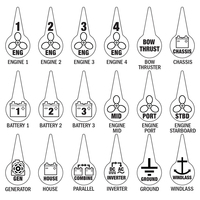 7902     Blue Sea 7902 Icon Circuit Identification Label Kit for Battery Switches     20680