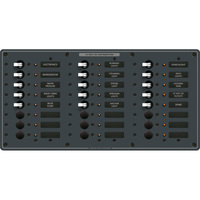 8264     Blue Sea 8264 Traditional Metal DC Panel - 24 Positions     20770