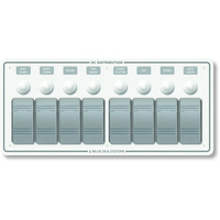 8271     Blue Sea 8271 Water Resistant Panel - 8 Position - White - Horizontal Mount     20776