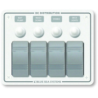 8272     Blue Sea 8272 Water Resistant Panel - 4 Position - White - Horizontal Mount     20777