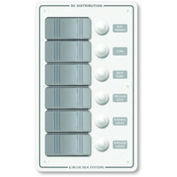 8273     Blue Sea 8273 Water Resistant Panel - 6 Position - White - Vertical     20778