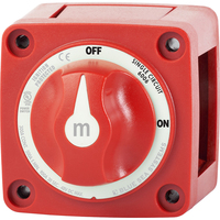 6006     Blue Sea 6006 m-Series (Mini) Battery Switch Single Circuit ON/OFF Red     25104