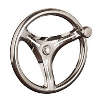 271264   BLA   Gussi&reg; Italia Steering Wheel - Rocolo Three Spoke Stainless Steel