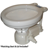 160HI012     Raritan Sea Era Electric Toilet - Household Style - Integral Pump - Straight &amp; 90&deg; Discharge - 12v     33732