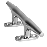 6110     Whitecap Heavy Duty Hollow Base Stainless Steel Cleat - 8"     36184