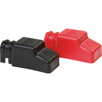 4018     Blue Sea 4018 Square CableCap Insulators Pair Red/Black     40580