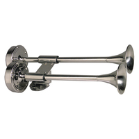 10012     Schmitt &amp; Ongaro Deluxe All-Stainless Shorty Dual Trumpet Horn - 12V     41507