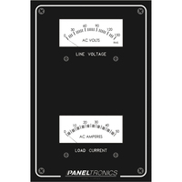 9982304B     Paneltronics Standard Panel AC Meter - 0-150 AC Voltmeter & 0-50Amp Ammeter     45258