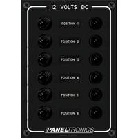 9960016B     Paneltronics Waterproof Panel - DC 6-Position Toggle Switch & Circuit Breaker     45291