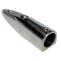 6049C     Whitecap 5-1/2° Rail End (End-In) - 316 Stainless Steel - 7/8" Tube O.D.     50291