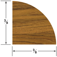 60851     Whitecap Teak Quarter Round Molding Small - 5'     50525