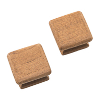 60130-A     Whitecap Teak Square Drawer Knob - 1-1/8" - 2 Pack     50537