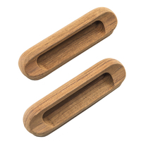 60124-A     Whitecap Teak Oblong Drawer Pull - 4-1/16"L - 2 Pack     50640