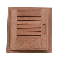 60721     Whitecap Teak Louvered Door & Frame - Left Hand - 12" x 12"     50662