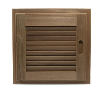 60722     Whitecap Teak Louvered Door & Frame - Right Hand - 15" x 15"     50664