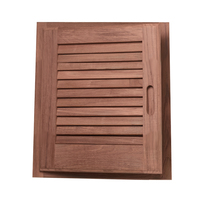 60723     Whitecap Teak Louvered Door & Frame - Left Hand - 15" x 15"     50667