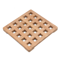 62421     Whitecap Teak Large Square Trivet - 8"     50703