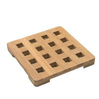 62420     Whitecap Teak Small Square Trivet - 6"     50704