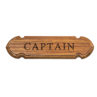 62670     Whitecap Teak "CAPTAIN" Name Plate     50762