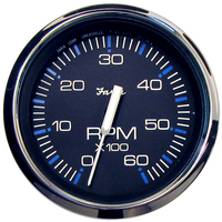 33710     Faria Chesapeake Black 4" Tachometer - 6000 RPM (Gas) (Inboard &amp; I/O)     54618