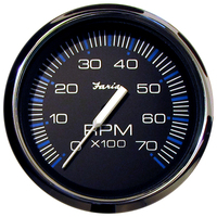 33718     Faria Chesapeake Black 4" Tachometer - 7000 RPM (Gas) (All Outboards)     54619