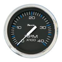 33742     Faria Chesapeake Black 4" Tachometer - 4000 RPM (Diesel)     54620