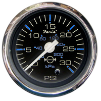 13712     Faria Chesapeake Black 2" Water Pressure Gauge (30 PSI)     54630