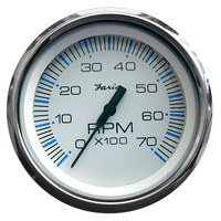 33817     Faria Chesapeake White SS 4" Tachometer - 7000 RPM (Gas) (All Outboards)     54639