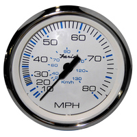 33819     Faria Chesapeake White SS 4" Speedometer - 80MPH (Pitot)     54648