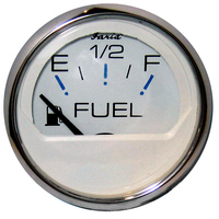 13801     Faria Chesapeake White SS 2" Fuel Level Gauge (E-1/2-F)     54649