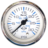 13812     Faria Chesapeake White SS 2" Water Pressure Gauge (30 PSI)     54651