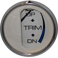 13807     Faria Chesapeake White SS 2" Trim Gauge (Mercury / Mariner / Mercruiser / Volvo DP / Yamaha - '01 and Newer)     54653