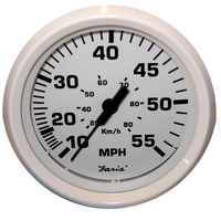 33112     Faria Dress White 4" Speedometer - 55 MPH (Pitot)     54666