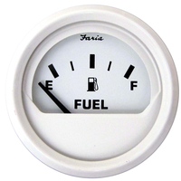 13101     Faria Dress White 2" Fuel Level Gauge (E-1/2-F)     54668