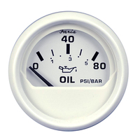 13102     Faria Dress White 2" Oil Pressure Gauge (80 PSI)     54669