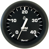 32842     Faria Euro Black 4" Tachometer - 4000 RPM (Diesel) (Mechanical Takeoff)     54682