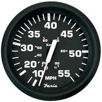 32810     Faria Euro Black 4" Speedometer - 55MPH (Pitot)     54688