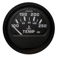 12812     Faria Euro Black 2" Water Temperature Gauge (100-250°F)     54693