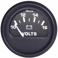 12821     Faria Euro Black 2" Voltmeter (10-16 V)     54697