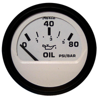 12902     Faria Euro White 2" Oil Pressure Gauge (80 PSI)     54710