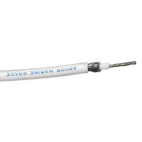 151710     Ancor RG-213 White Tinned Coaxial Cable - 100'     54914