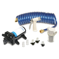 4358-153-E09     Shurflo by Pentair PRO WASHDOWN KIT&trade; II Ultimate - 12 VDC - 5.0 GPM - Includes Pump, Fittings, Nozzle, Strainer, 25' Hose     5